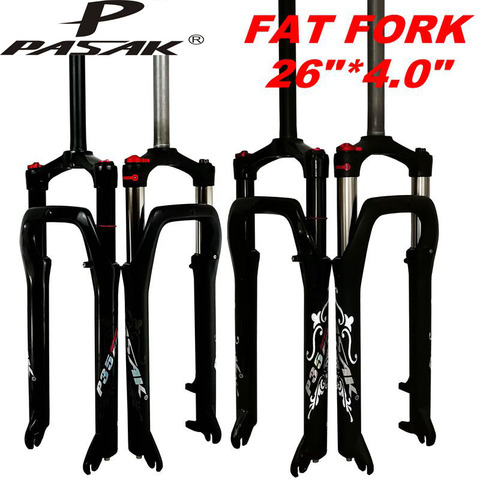 Snow MTB Moutain 26inch Bike Fork Fat bicycle Fork Air Gas Locking Suspension Forks Magnesium Aluminium Alloy For 4.0