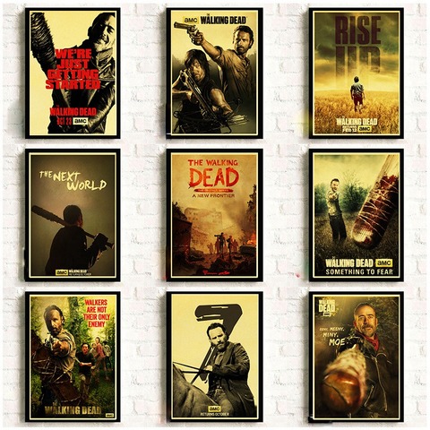 American TV Series The Walking Dead Retro Poster Good Quality Wall Posters and Prints Home Room Art Painitng Wall sticker ► Photo 1/6