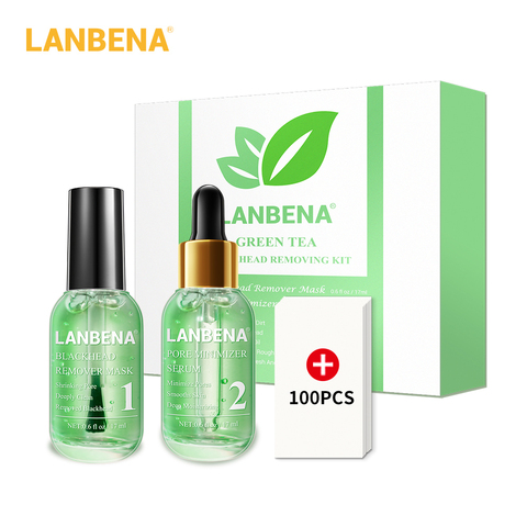 LANBENA Blackhead Remover Face Serum Shrinking Pore Purifying Acne Treatment Essence  Smooth Firming Skin Care 100 pcs paper Set ► Photo 1/6