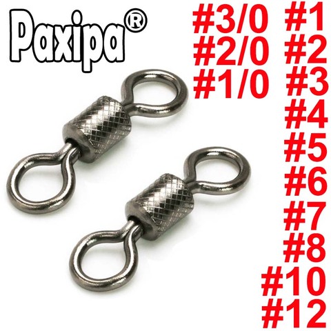 20pcs Lot Fishing Swivels Stainless steel Brass Ball Bearing Swivel Solid Rings Rolling Swivel for Carp Fishing Accessories ► Photo 1/3