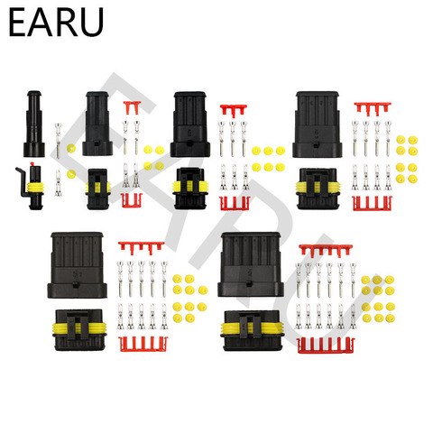 5 Sets Kit 1P 2P 3P 4P 5P 6P AMP 1.5 Male And Female Plug Automotive Waterproof Connectors Xenon Lamp Lamp Connector For Car Hot ► Photo 1/6