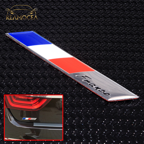 Reamocea 3D Aluminum France Flag Emblem Badge Car Sticker Accessories Decals For Peugeot Citroen Renault Ford ► Photo 1/6