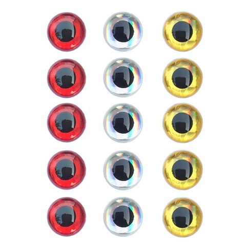 Fishing Lure Eyes 350pcs/set 3D Simulation Fly Fishing Crankbait Minnow Artificial Fish Eyes Silver/Red/Gold 3mm/4mm/5mm/6mm ► Photo 1/6