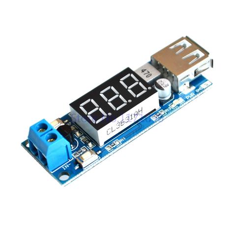 DCDC step-down power supply module / battery voltage meter + 5V 2A USB charging ► Photo 1/3