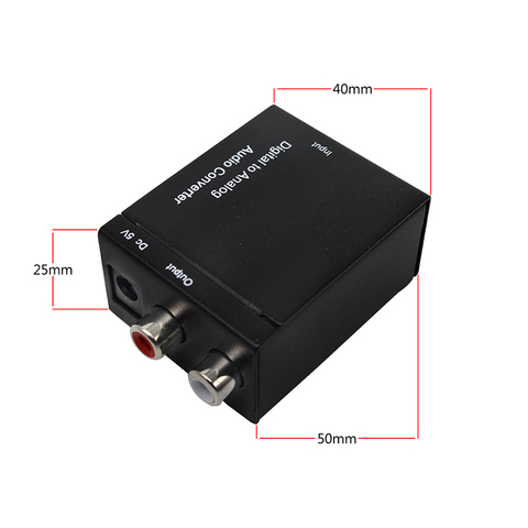 DAC Digital Decoder to Analog Audio Converter Box for TV Adapter Jack 2*RCA Amplifier ► Photo 1/6
