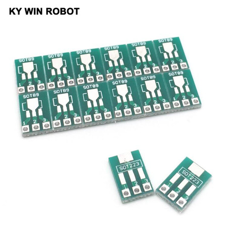 100pcs SOT89 To DIP SOT223 To DIP Adapter Board Transfer Plate Pinboard 1.5mm Pitch Pin Space Test PCB Electronic Circuirt Board ► Photo 1/6