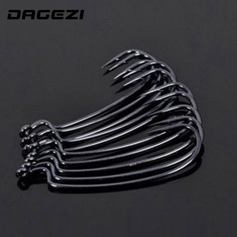 DAZIGE 20pcs/lot 1# Fishing Crank Hook Soft Bait Lead Hook Worm Maggot Grub Fishing Hook Fishing Tackle ► Photo 1/1