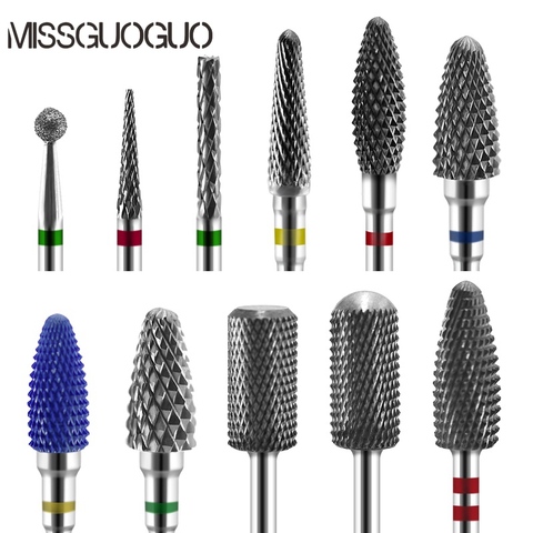 MISSGUOGUO Carbide Nail Drill Bits Rotary Milling Cutters for Electric Manicure Machine Polish Nails 29 Designs Nail Art Drill ► Photo 1/6