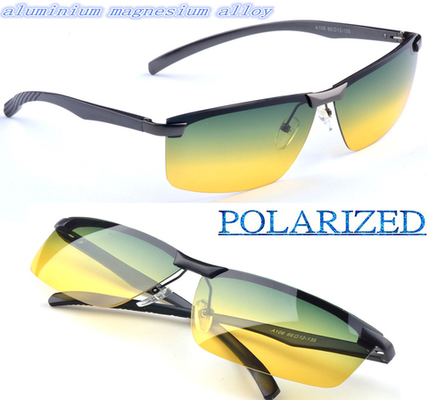 2017 alloy Anti Glare Anti high beam headlight day and night driver men women polarized sun glasses UV400 polarized sunglasses ► Photo 1/6