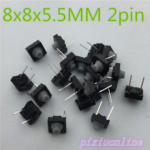 G78Y High Quality 20pcs/lot 8x8x5.5MM 2PIN G78 Conductive Silicone Soundless Tactile Tact Push Button Micro Switch Hot Sale 2017 ► Photo 1/5