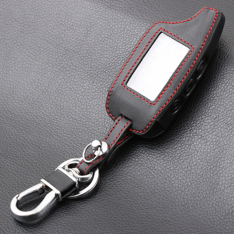 AndyGo DXL3000 Leather Case Keychain for TAMARACK PANDORA LCD D073 DXL 3100/3170/3300 i-mod Alarm System Remote Control Cover ► Photo 1/6