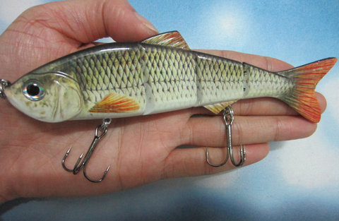 4" Multi Jointed Fishing Lure Bait Bass Crank Minnow Swimbait Life Like Pike 4" Multi Jointed Fishing Lure Bait Bass Crank Minnow Swimbait Life Like Pike