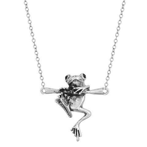 Pretty Animal Necklace Vintage 3D Realistic Baby Frog on a Branch Animal Unique Necklaces & Pendants Gift for Women Girls ► Photo 1/6