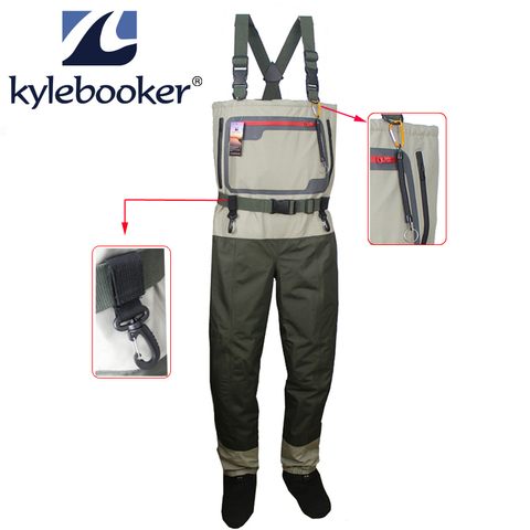 Men's Fishing Chest Waders Breathable Stocking Foot Wader Lightweight Convertible Hunting Wading Pants  Kit for Fly Fishing ► Photo 1/6