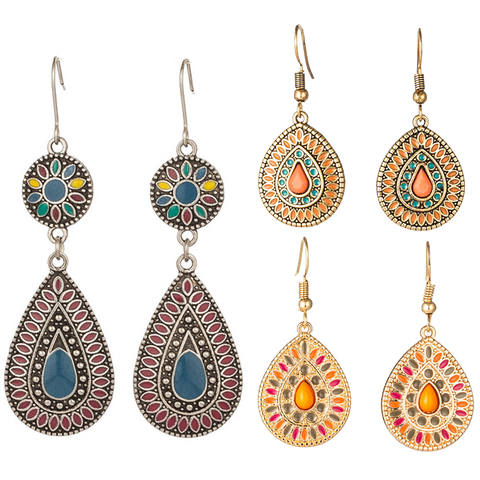 Long Water Drop Earrings Elegant Bohemian Boho Ethnic French Style Earrings For Women&Girls Drop Earings Eardrop Jewelry Brinco ► Photo 1/6