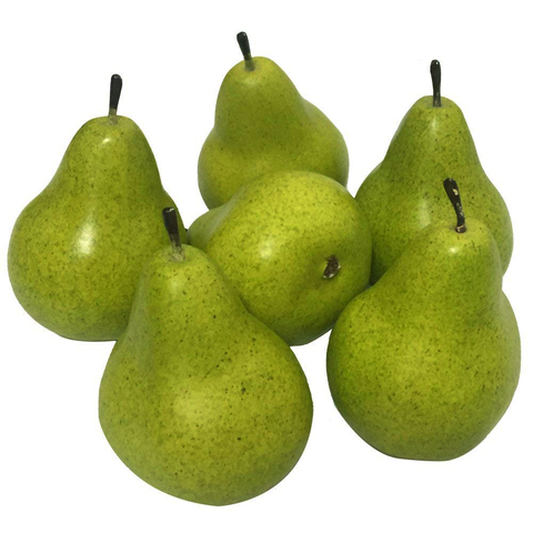 1/6PCS Lifelike Artificial Green Fruit Pear Kitchen Realistic Fake Display Food Home Decoration Supermarket Restaurant Props ► Photo 1/6