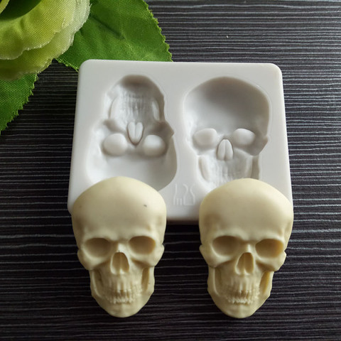 3D Skeleton Head Skull Silicone DIY Chocolate Candy Molds Party Cake Decoration Mold Pastry Baking Decoration Tools ► Photo 1/6