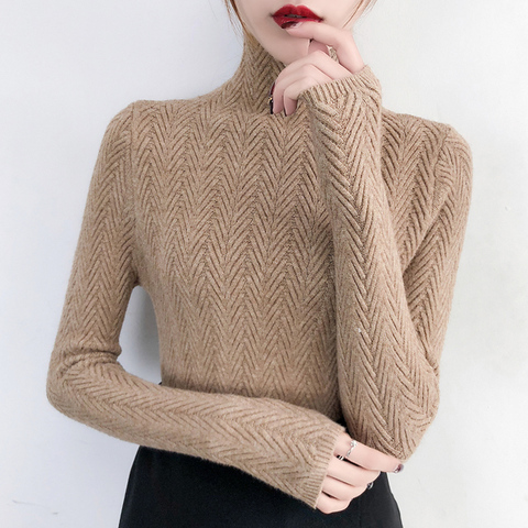 Underwear Woman Autumn and Winter 2022 New sweater Slim Bottom Shirt Long Sleeve Tight Knitted Shirt Thickening ► Photo 1/5