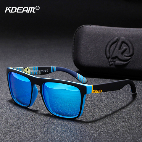 KDEAM Top-sale Polarized Sunglasses Men Women Brand Designer Sport Sun Glasses UV400 Color-match Goggles With Hard Case CE ► Photo 1/6