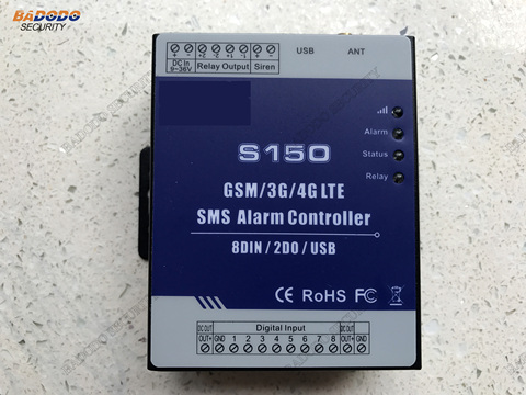GSM 3G 4G Cellular RTU SMS Alarm Controller Relay Switch Industrial IoT Monitoring System in-built watchdog S150 8DIN 2Relay ► Photo 1/4