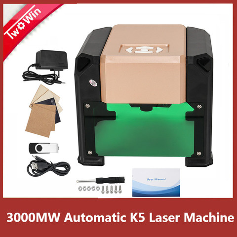 3000mw Laser Engraver DIY Logo Mark Printer Cutter Laser Machine Working Area 80*80cm CNC Laser Engraving Machine 3w Mini Engrav ► Photo 1/6