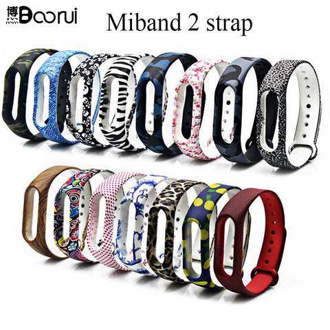 BOORUI New Mi Band 2 Bracelet Strap Miband 2 Strap Colorful Replacement  silicone wrist strap for xiaomi mi banda 2  smartband ► Photo 1/6
