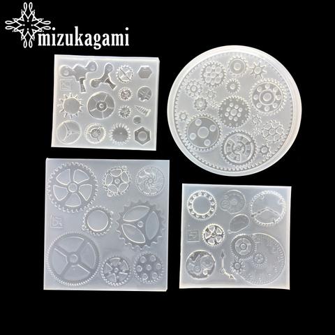 1pcs UV Resin Jewelry Liquid Silicone Mold Punk Style Gear Resin Charms Pendant Molds For DIY Intersperse Decorate Making ► Photo 1/5