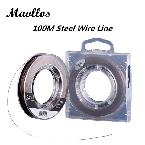 Mavllos Cored Wire Steel Inside Super Strong Multifilament  Fishing Line 100m PE Braided Fishing Line 4 Strands 10- 90lb ► Photo 1/6
