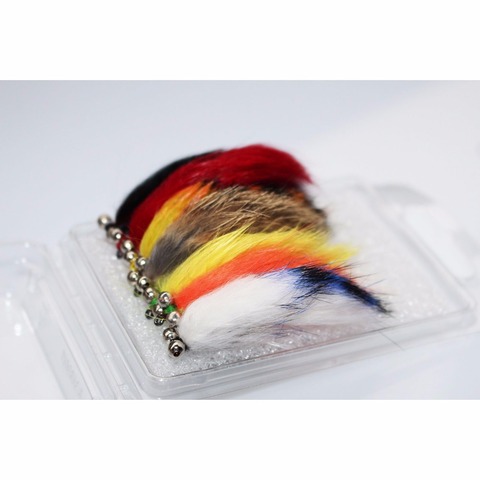 Tigofly 7 Colors Assorted Zonker Streamers Trout Fly Fishing Flies Lures Fly Set-Size #6 ► Photo 1/6