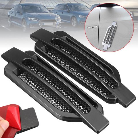 1Pair Car Fender Side Vents Universal Exterior Decoration Air Flow Intake  Hole Grille Carbon Fiber ABS Sticker Car Styling Kit - AliExpress