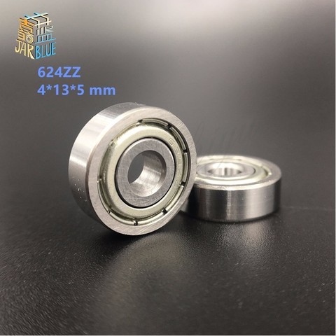 free shipping 10PCS/LOT 624 624Z 624ZZ ball bearing 4*13*5 mm chrome steel bearing for 3D printer ► Photo 1/5