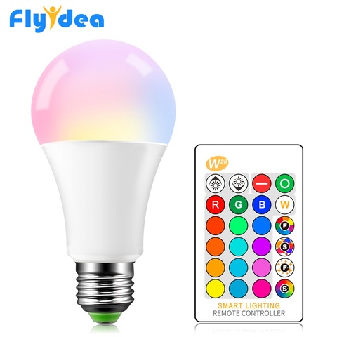 E27 RGB LED Bulb 5w 10w 15W 16 Color Changing Magic lampada Smart Lights lamp 220V 110V Colorful Memory Mode + IR Remote Control ► Photo 1/6