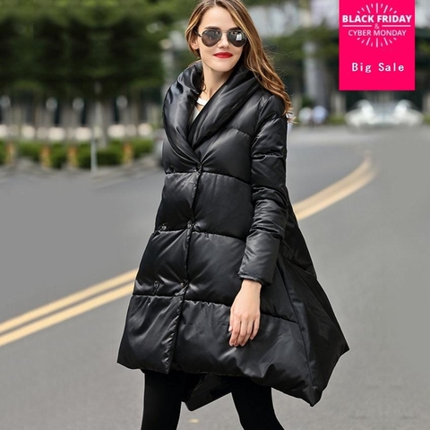 2022 new fashion brand 90% White duck down warm parkas coat double breasted stand collar long down coat jacket wj1388 ► Photo 1/6