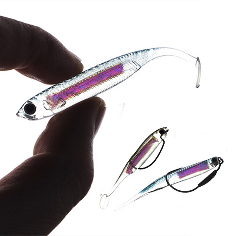 SEALURER fishing Lure 6pcs/lot Soft Lure 2.2g/7.5cm for Fishing Shad Fishing Worm Swimbaits Jig Head Soft Lure Fly Fishing Bait ► Photo 1/6