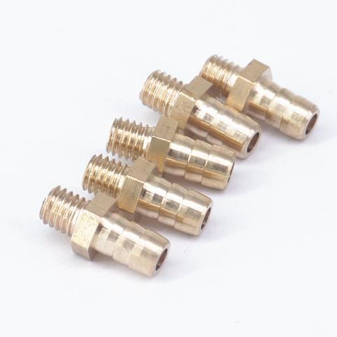 LOT 5 Hose Barb I/D 5mm x M5 Metric Male Thread Brass coupler Splicer Connector fitting for Fuel Gas Water ► Photo 1/5