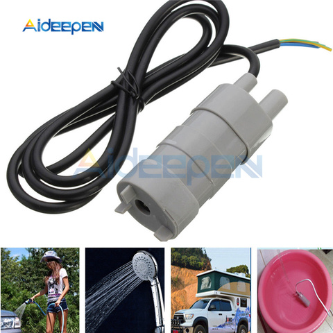 JT-500 12V 600L/H high pressure Dc Submersible water Pump Three-wire Micro Motor Water Pump With Adapter ► Photo 1/5