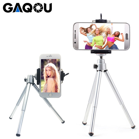 GAQOU Portable Mini Tripod For iPhone With Mobile Phone Holder Stand Flexible Tripods For Gopro Action Camera Bracket ► Photo 1/6