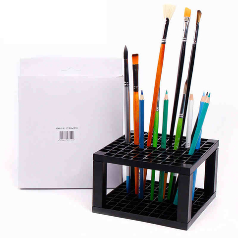 96 Holes Paint Brush Holder Plastic Pen Brush Holder Pencil Pen