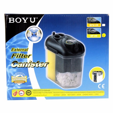 BOYU 150L/H fish tank external filter barrel fish tank aquarium filter filter box EF-05 suitable for 70L fish tank ► Photo 1/1