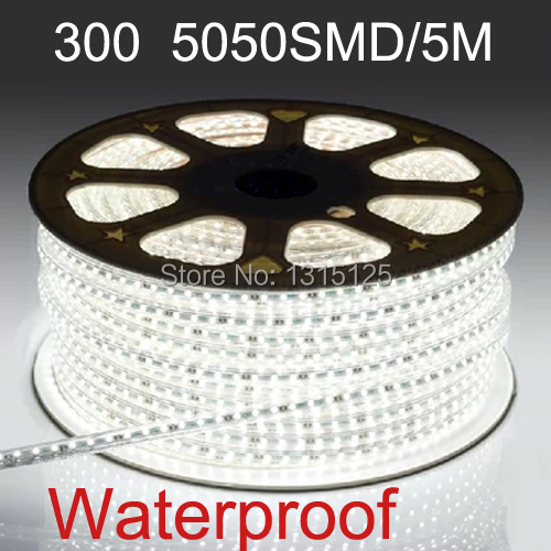 5M RED 5050 300 SMD Flexible LED strip lights Roll DC12V Waterproof UK Seller 