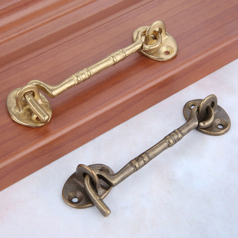 11cm Antique Bronze Wind Brace Cabin Hook For Window Cabinet Door Window Stay Catch Eye Bolt Hasp ► Photo 1/6