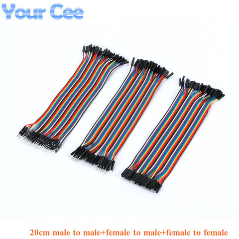 120pcs 20cm male to male, female to male, and female to female jumper wire connector Dupont cable for Breadboard ► Photo 1/6