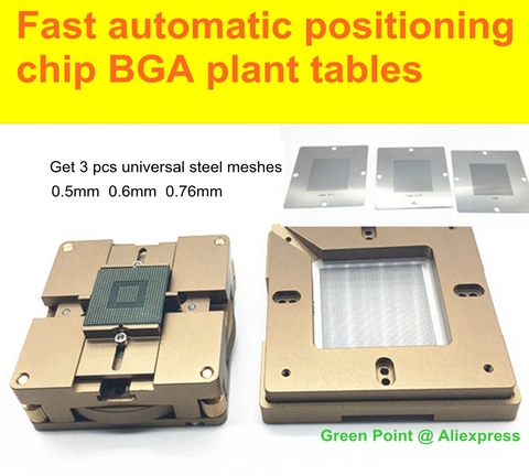 Fast Automatic Positioning Chip BGA Plant Tables Universal Steel Plant Tin Solder Ball Rework Station BGA Reballing Stencil ► Photo 1/1