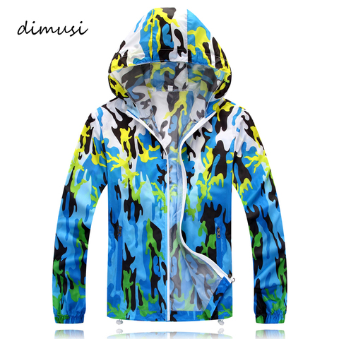 DIMUSI Quick Dry Men Windbreaker Skin Jackets Summer Sunscreen Camouflage Mens Army Outwear Ultralight Breathable Coats,TA105 ► Photo 1/6