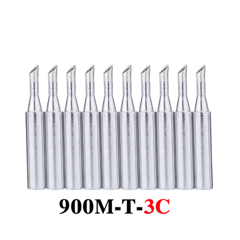10pcs/lot Solder Iron Tips 900M-T-3C Lead-free Metal Replacement Welding Tip For 936 Soldering Station ► Photo 1/2