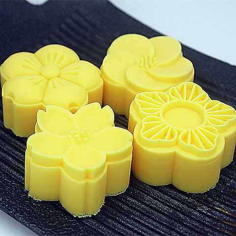 4 Patterns 3D Flower Silicone Soap Mold Handmade Candle Soap Mould DIY Cake Silicone Mould For Soap Making Supplies ► Photo 1/5