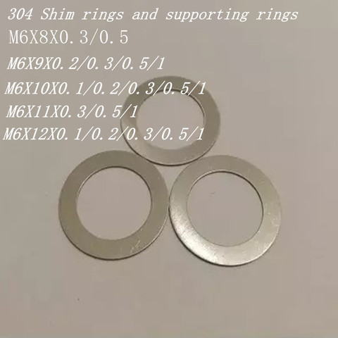 100PCS M5*7/8/9/10/11/12 thin washer 0.2mm 0.3mm 0.5mm Stainless Steel 304 Ultra-thin Flat Washer Gasket Adjustment washer ► Photo 1/1
