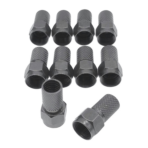 10pcs 75-5 F connector screw on type F type coaxial cable connector plugs singnal line connectors ► Photo 1/5