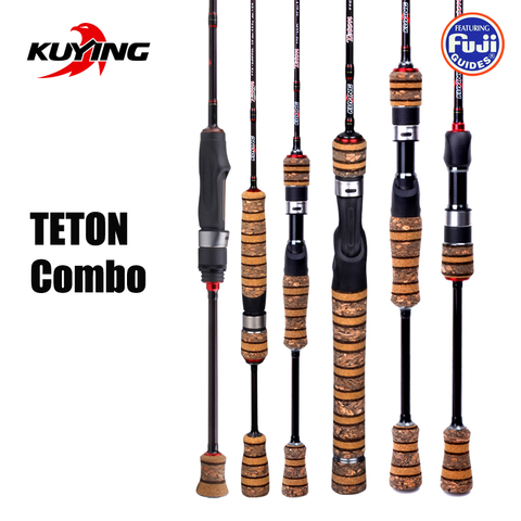 KUYING TETON Combo 1.56m 1.8m 1.86m 1.9m 1.92 1.98m Carbon Super Ultra Light Soft Baitcasting Casting Spinning Lure Fishing Rod ► Photo 1/4