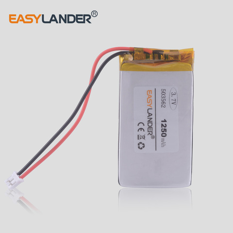 3.7V 1250mAh lipo polymer lithium rechargeable battery Lion for GPS PS4 Station DVD bluetooth recorder e-book camera 503562 ► Photo 1/5